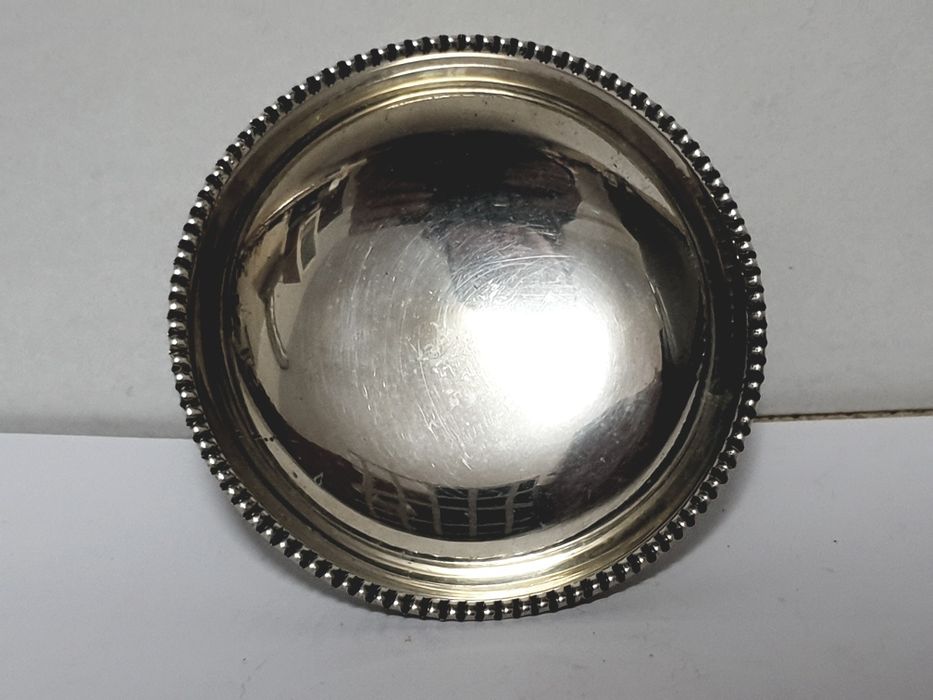 Linda pequena taça/ aneleira vintage em prata portuguesa