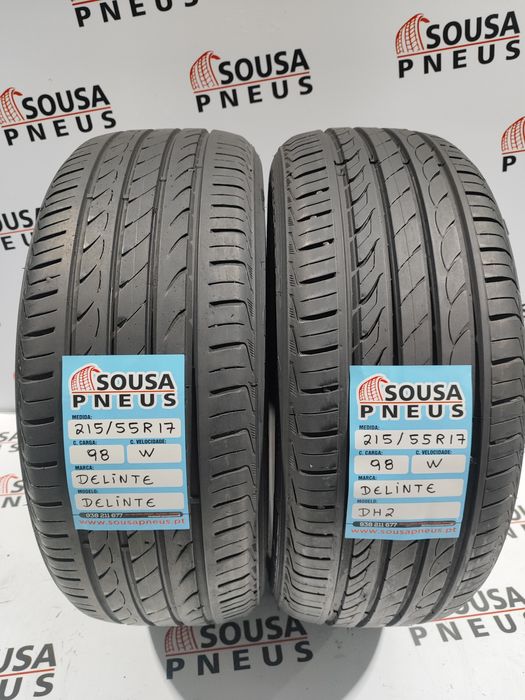 110 Euros 2 pneus semi novos 215-55R17 -Oferta dos Portes