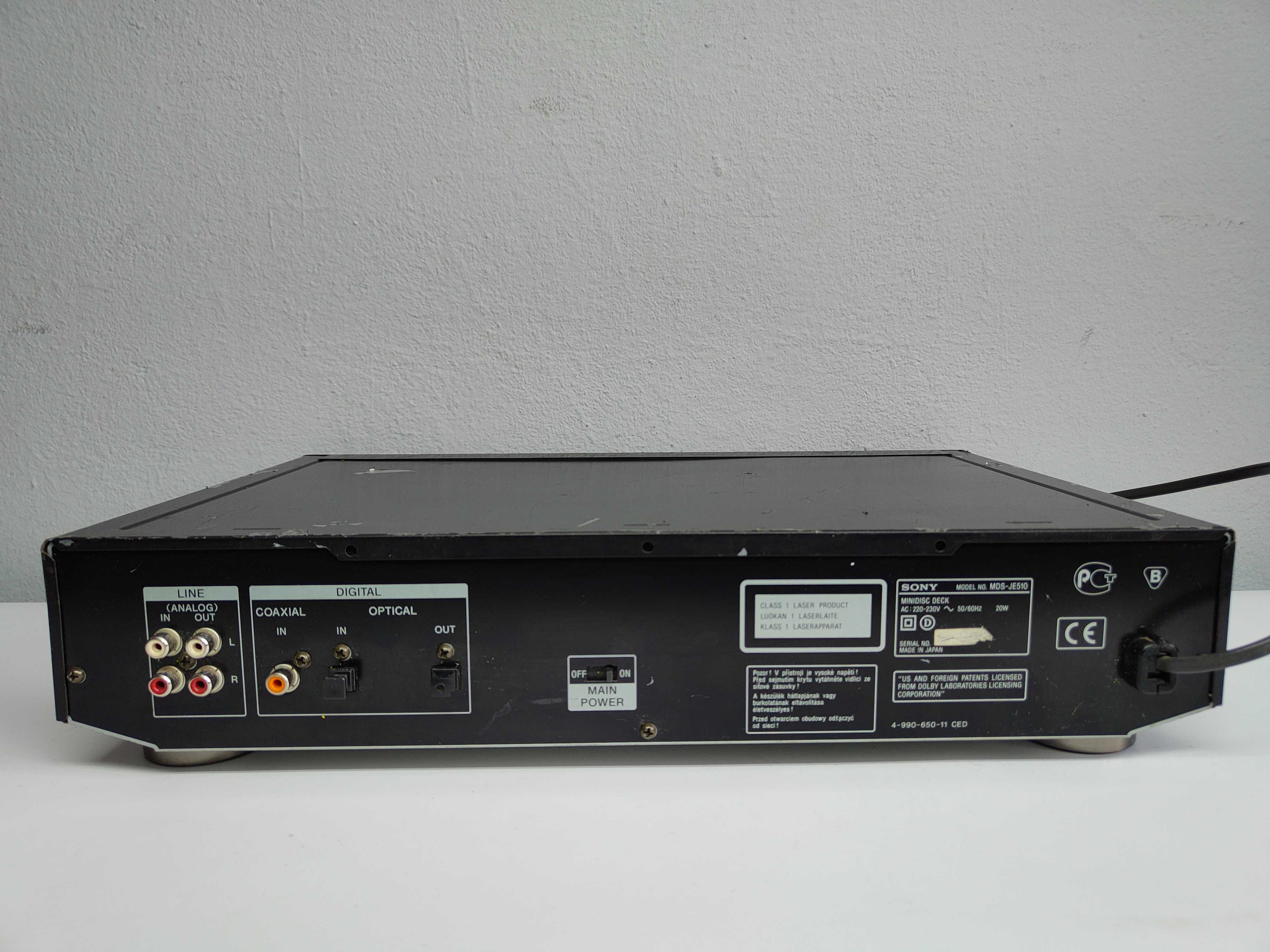 Minidisc Deck Sony MDS-JE510
