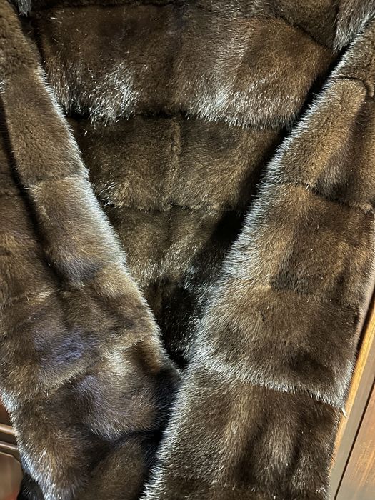 Норковая шуба-трансформер , 42/44, горький шоколад