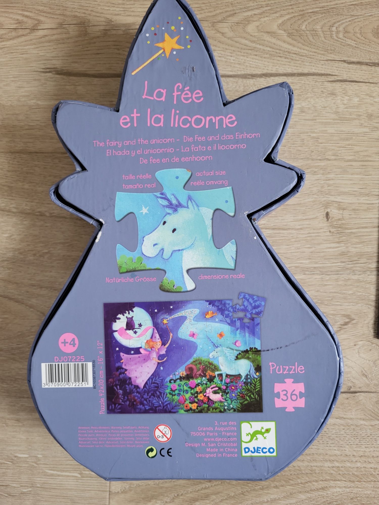 Djeco puzzle księżniczka wróżka 36 elementów 4 latka