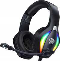GAMINGOWE Nauszne Słuchawki RGB z Mikrofonem PS4/PS5/PC/Xbox