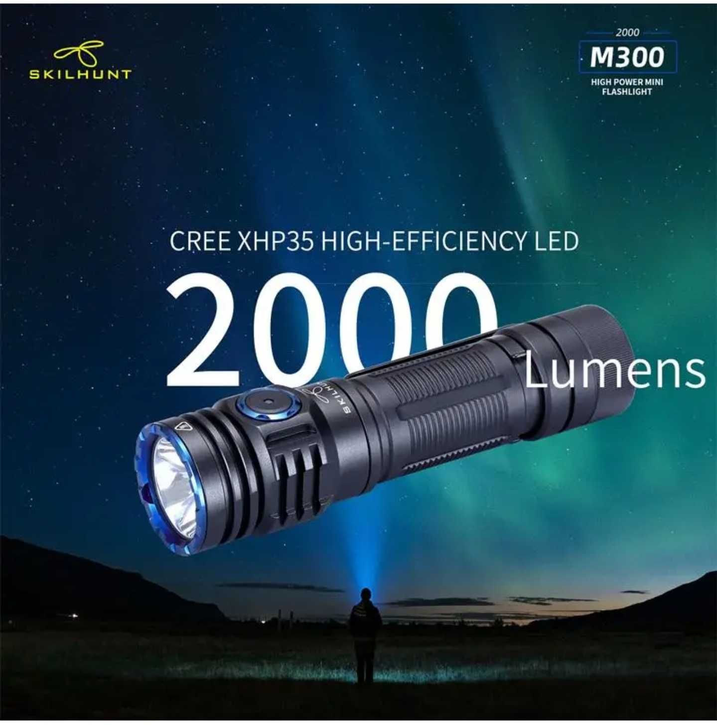 Фонарь Skilhunt M300 HD + BL-135 CREE XHP35 HD