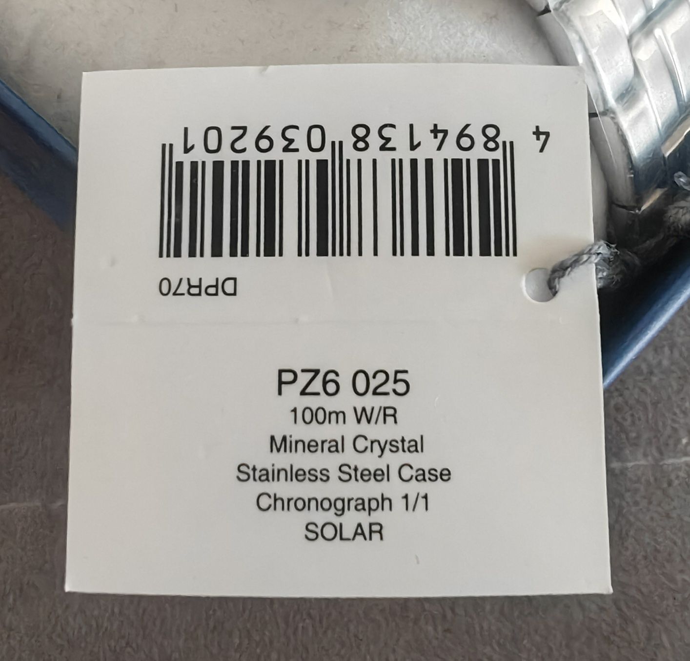 Pulsar Solar PZ6025X1 Chronograph WR100