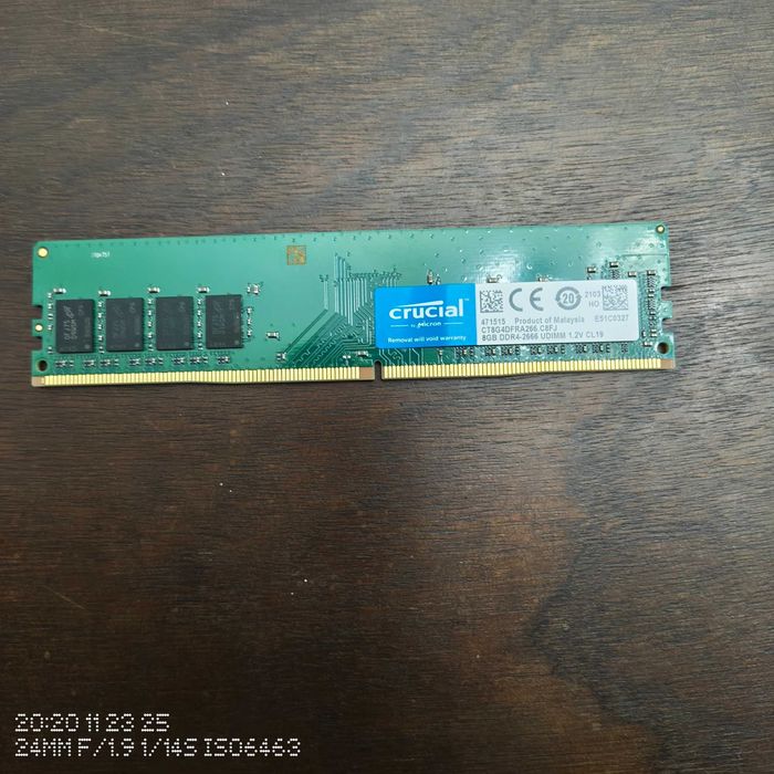 Memória RAM Crucial 8GB DDR4 2666MHz