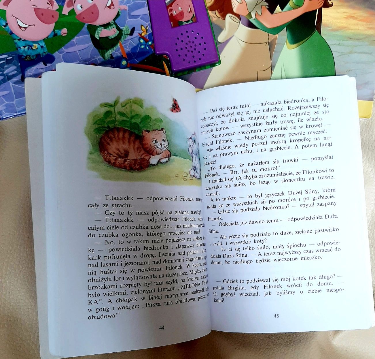 Zestaw 3 sztuki książeczek grająca Disney mega paka komplet świnki