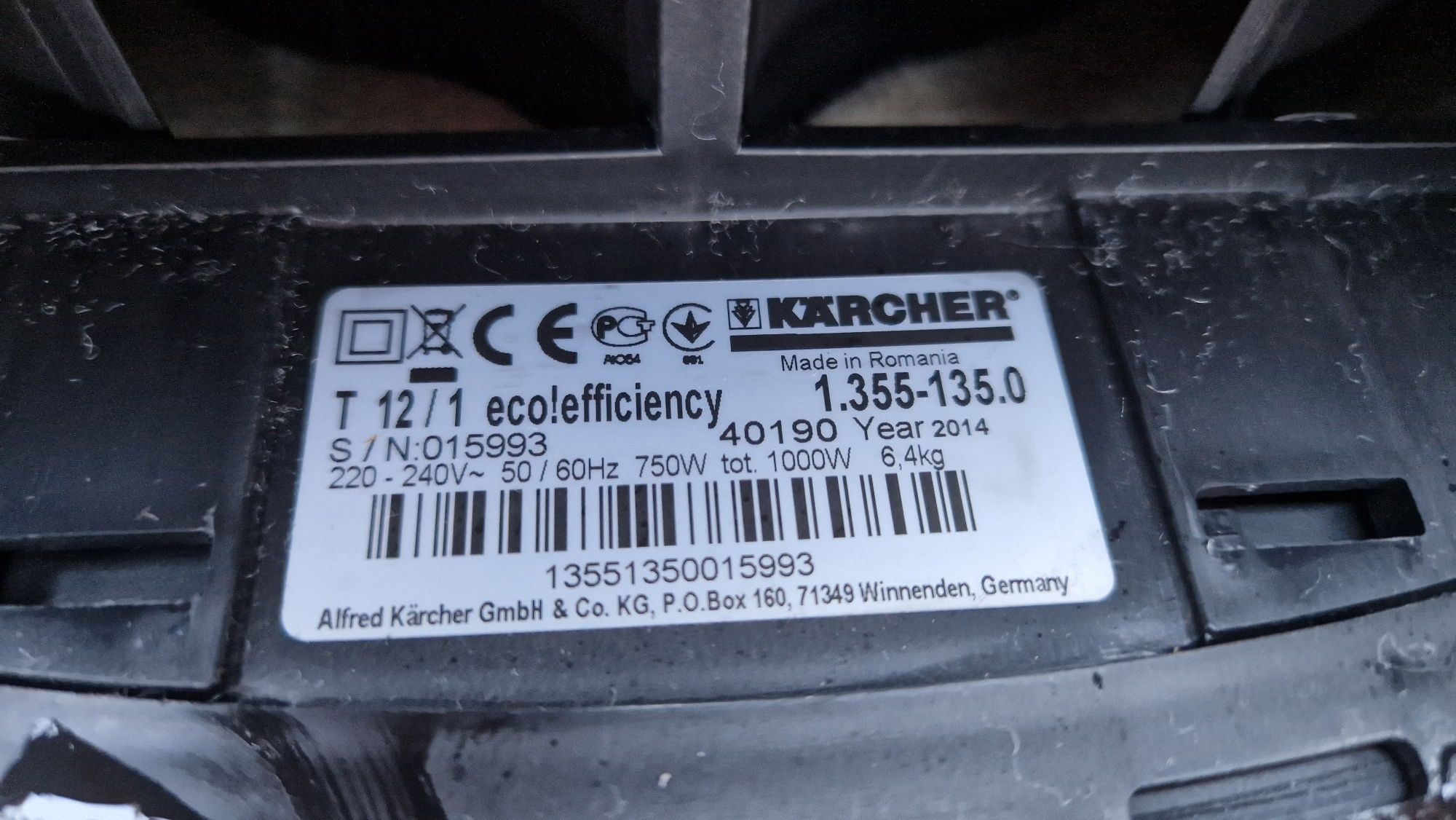 Професійний пилосос Karcher Professional T 12/1 eco efficiency