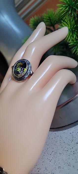 Srebrny pierścionek 925 z topazem