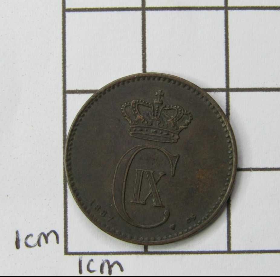 Rare 1887 Denmark 2 Ore Coin PRICE REDUCED