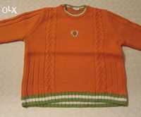 Camisola Pcs Baby Laranja e Gola e Bordados Verde e Brancos Menino 36