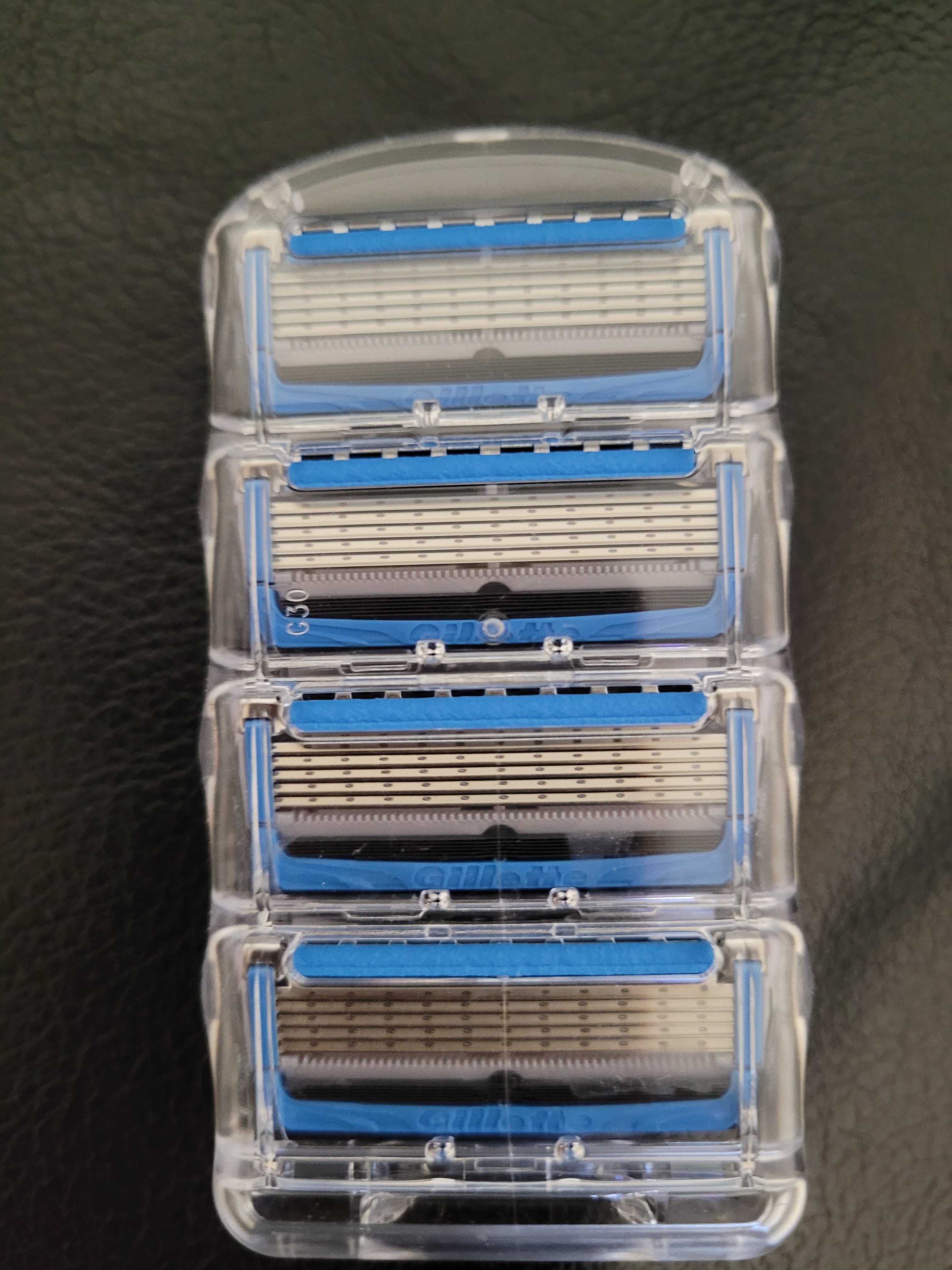 100% Oryginalne nożyki Gillette fusion Sensitive 5 ostrzy. 4szt.noży.