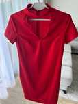 Czerwona koktajlowa sukienka z chokerem Reserved XS