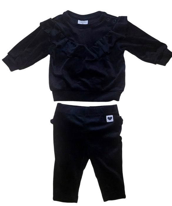 Dresik welurowy czarny, rozmiar 62. Kappahl