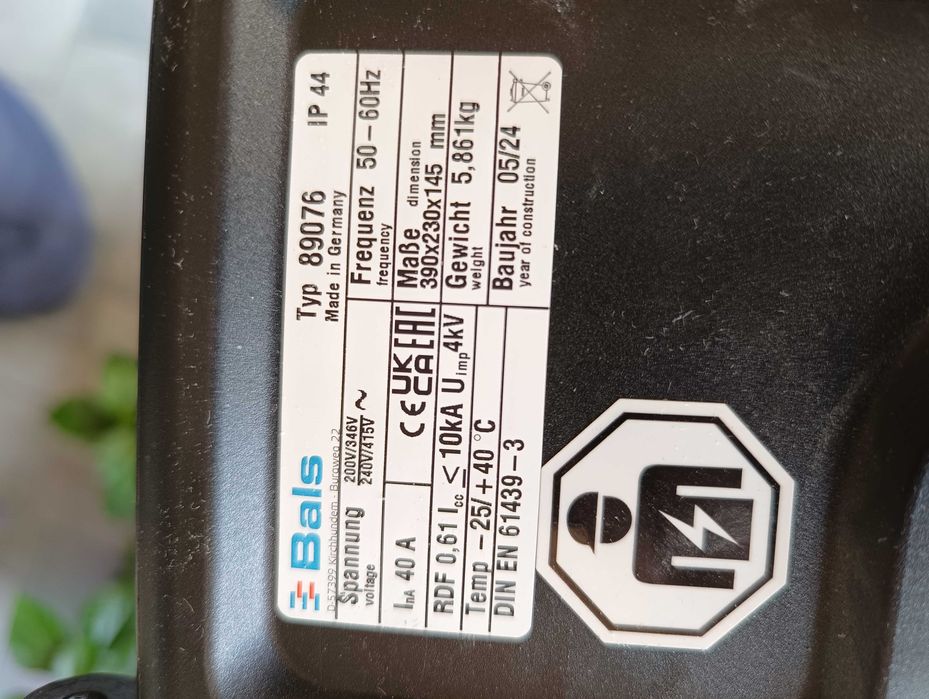 Rozdzielnia elektryczna Bals