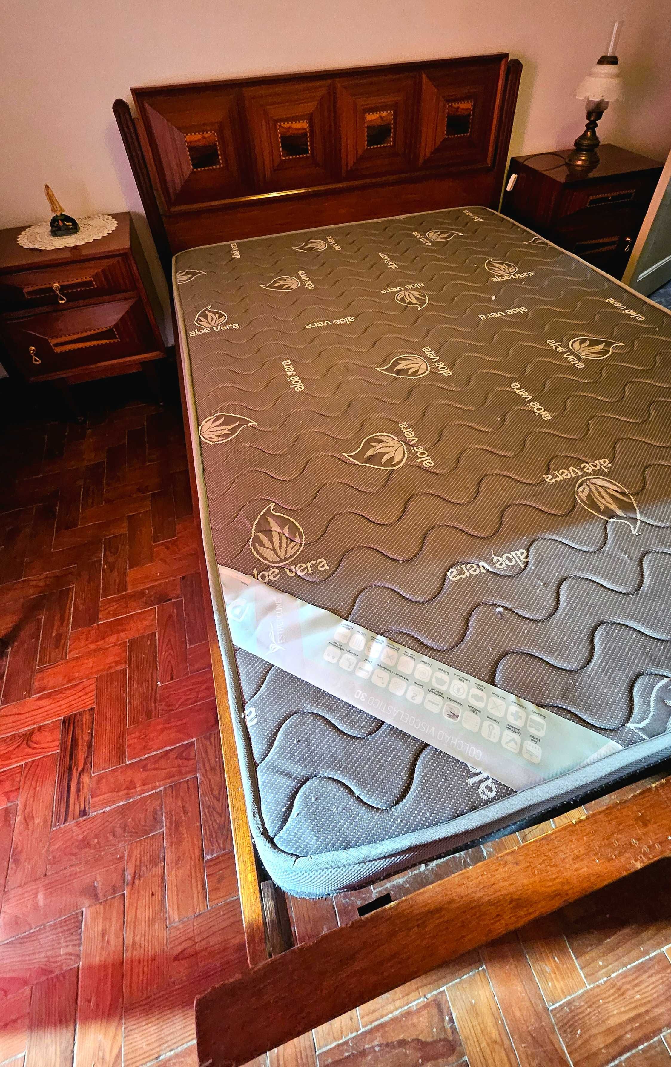 Mobilia de quarto casal completa com colchão