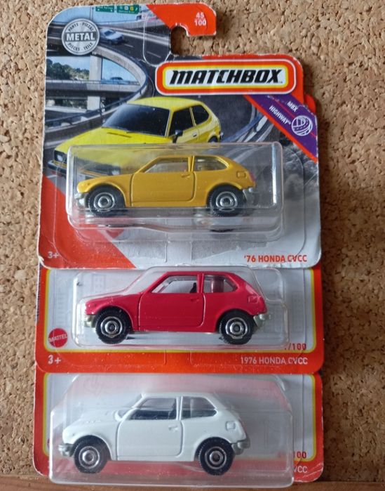 Conjunto 3 hondas matchbox