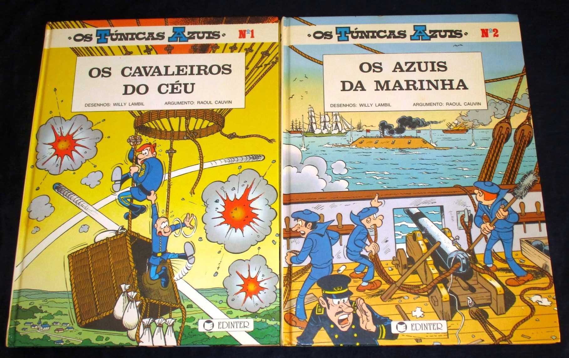 Livros Os Túnicas Azuis 1 e 2 Edinter 1985 Capa Dura