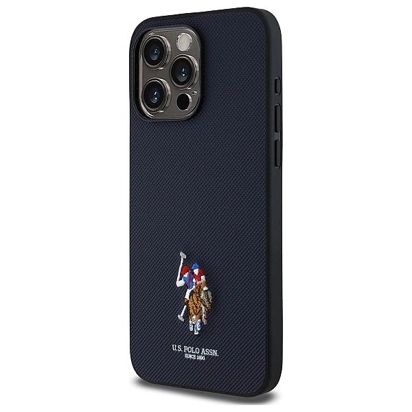 Etui US Polo Embroidered DH Color na iPhone 15 Pro Max 6,7" - granatow