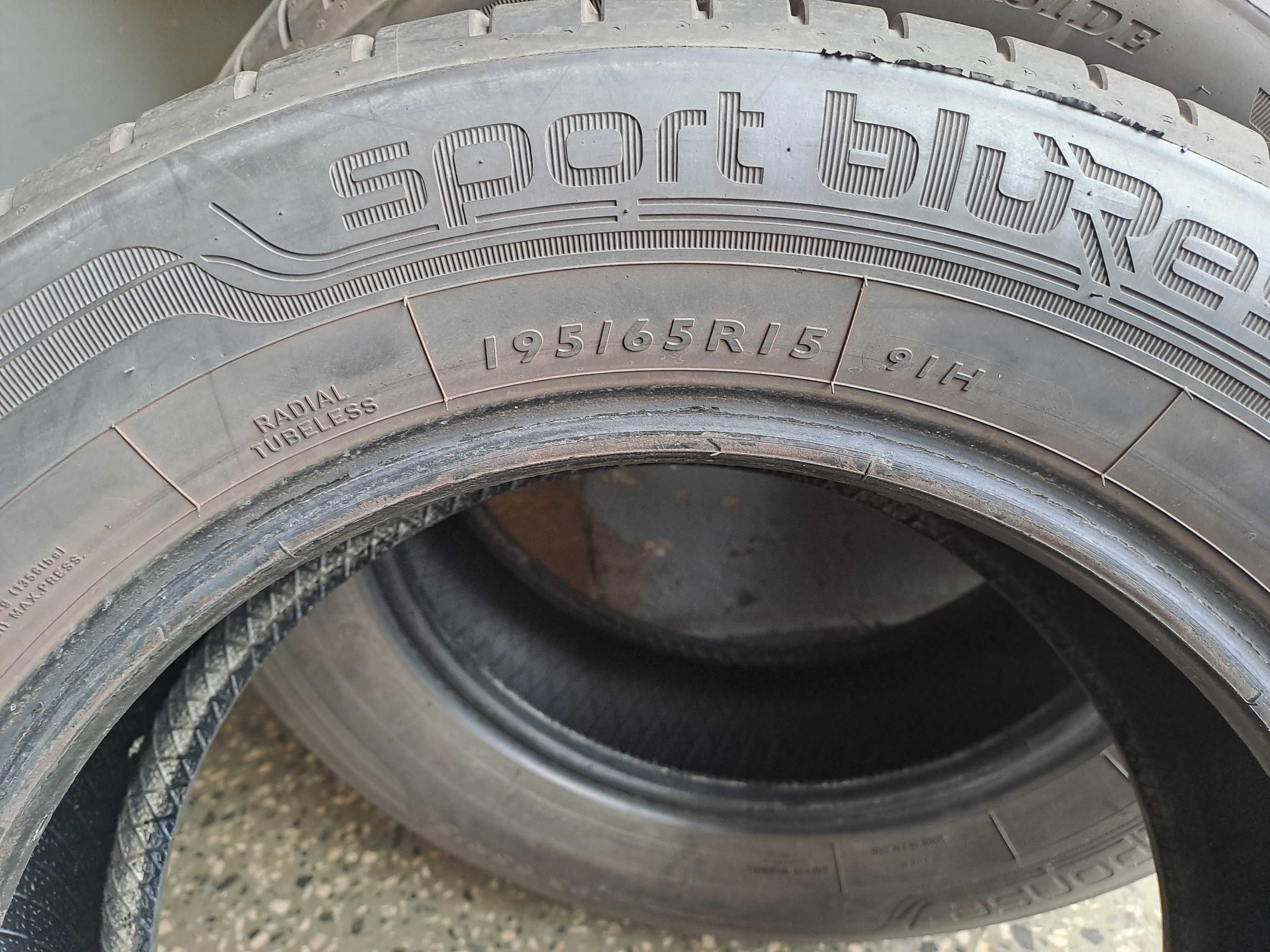 195/65r15 dunlop opony letnie uzywane 6mm bieznik