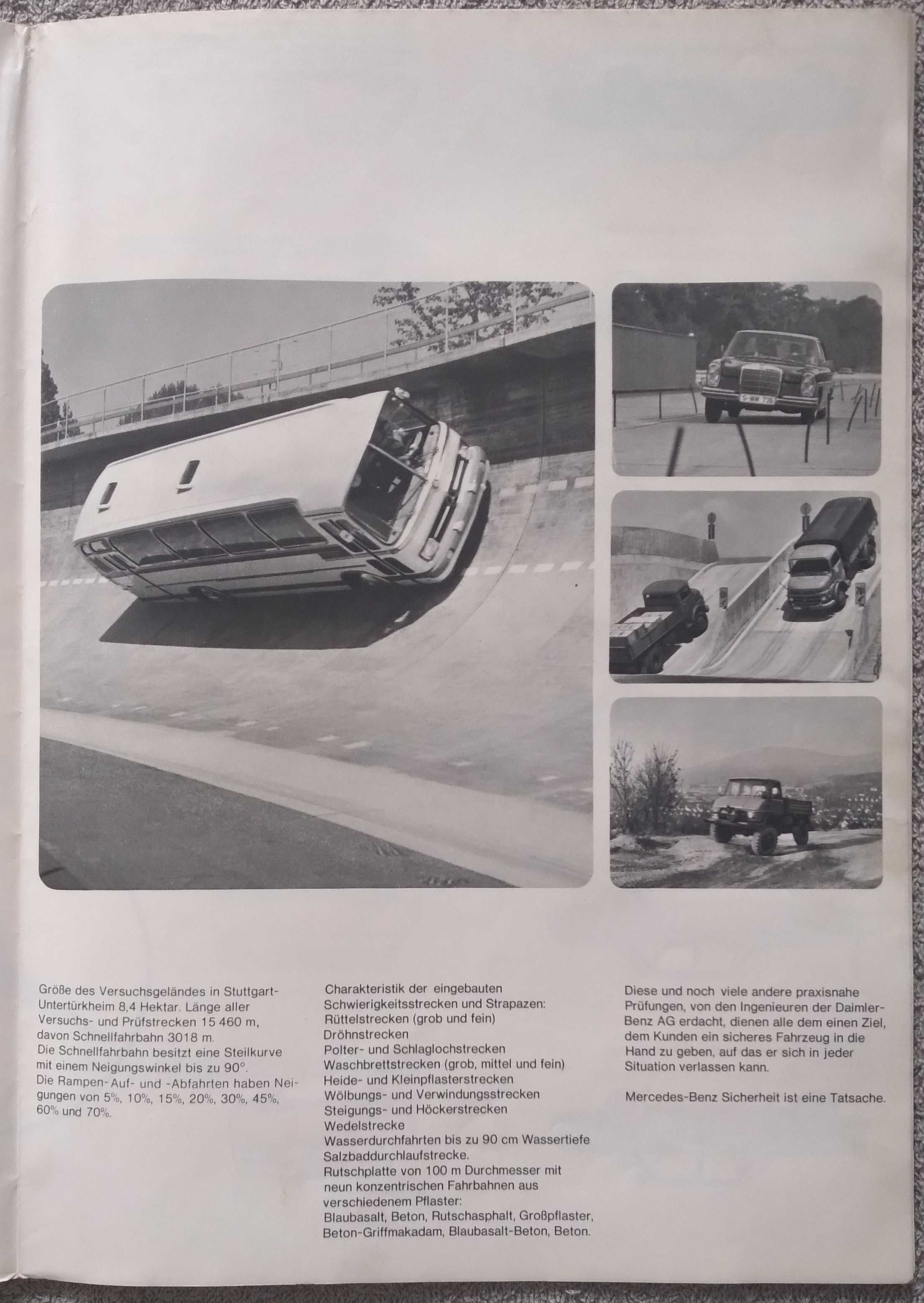 Prospekt plakat Mercedes-Benz modele rok 1973