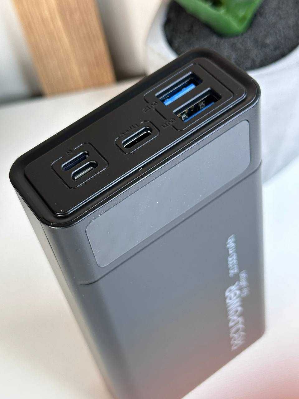 Power Bank RealPower PB-20k PD 20000mAh 18W PD+QC3.0 Black Павербанк