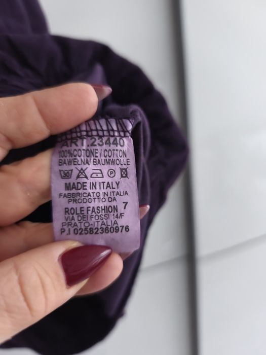 Nowa długa włoska bawełniana sztruksowa spódnica bombka na gumce