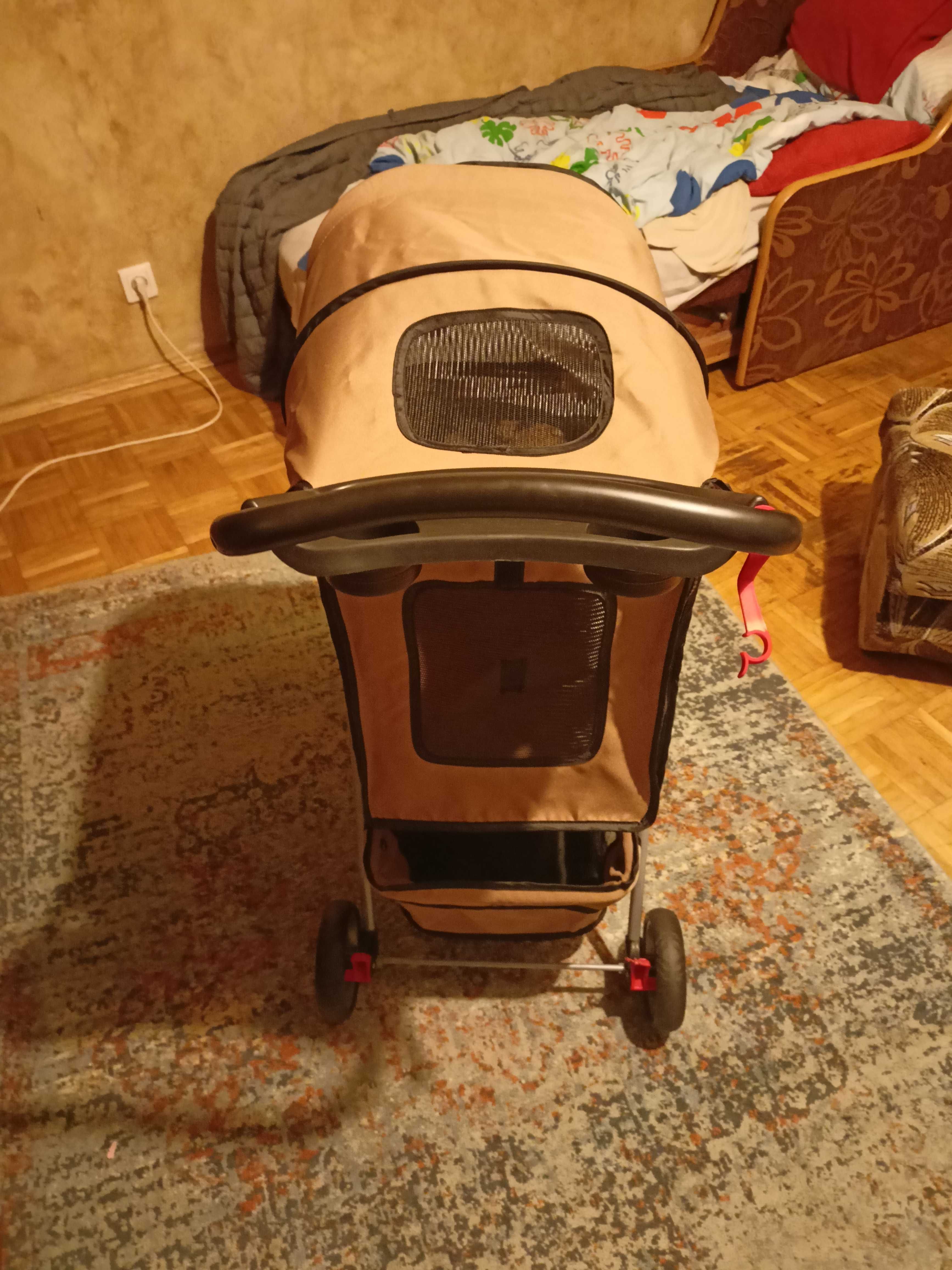 Wózek dla psa brązowy