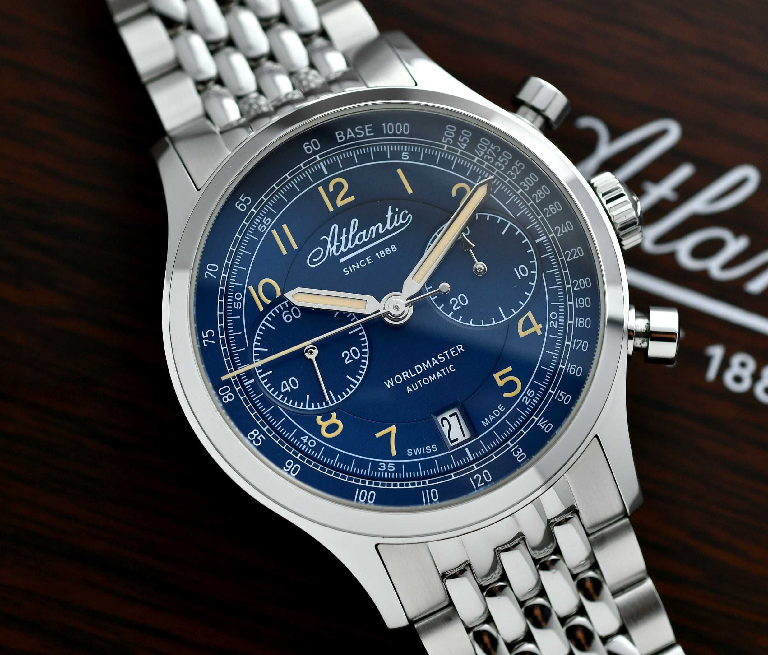 Zegarek Atlantic WorldMaster Chrono BiCompax Automatic - 42mm - Zestaw