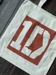 Torba tote bag one direction beige red cotton bawełna bawełniana