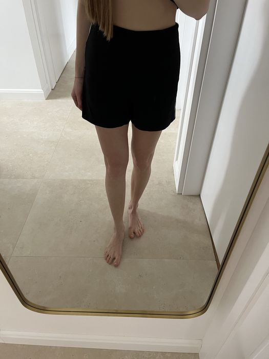 Spodenki Zara eleganckie czarne krótkie S/M