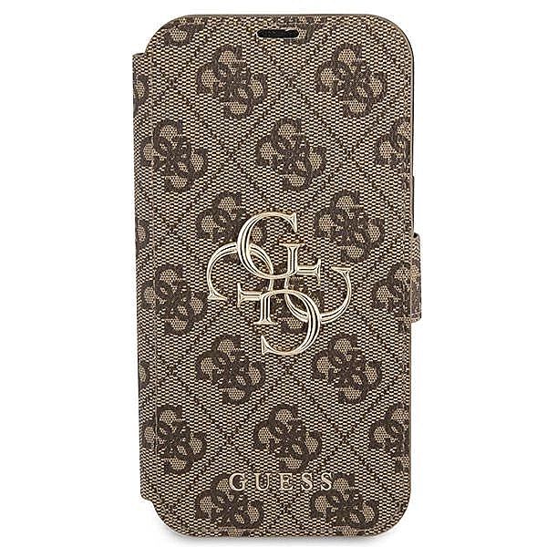 Etui Guess 4G Big Metal Logo na iPhone 13 Pro Max - brązowe