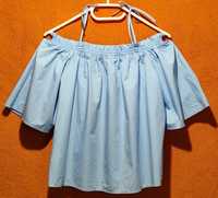 Блакитна котонова блуза