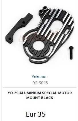YOKOMO YD-2S aluminio special motor mount BLACK rc drift