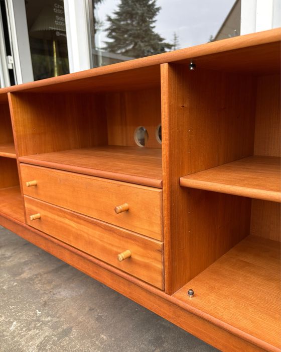 Skandynawska komoda niska sideboard rtv drewno vintage