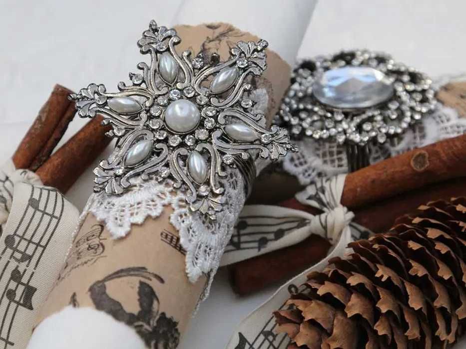 Obrączka na serwetkę 2 Chic Antique Blanc Mariclo