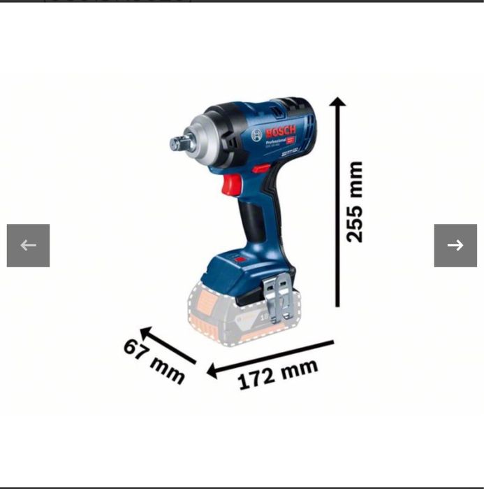 Набір  Гайковерт  Bosch GDS 18V400 нm  2 ак -5,0 Am