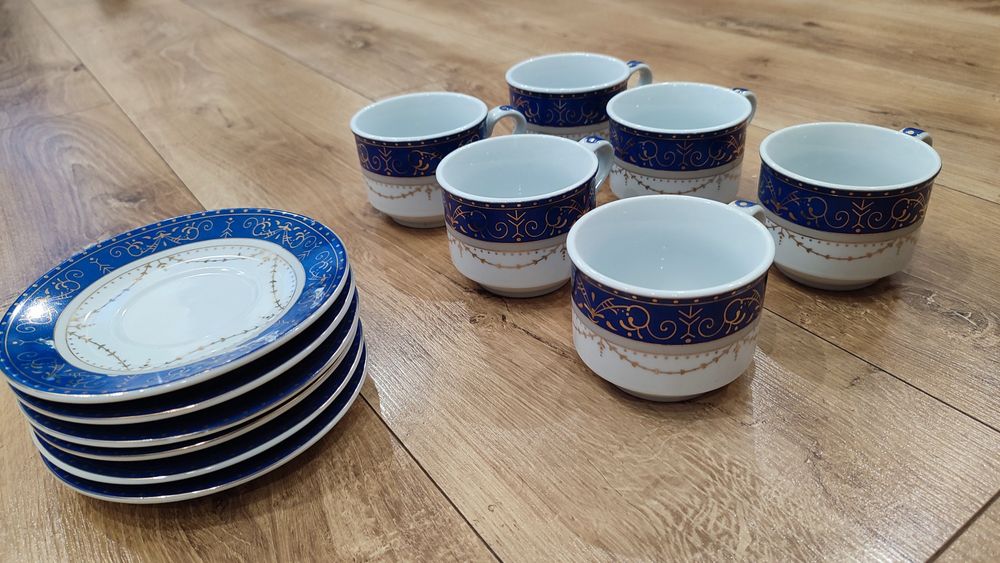 Zestaw kawowy porcelana 12 sztuk