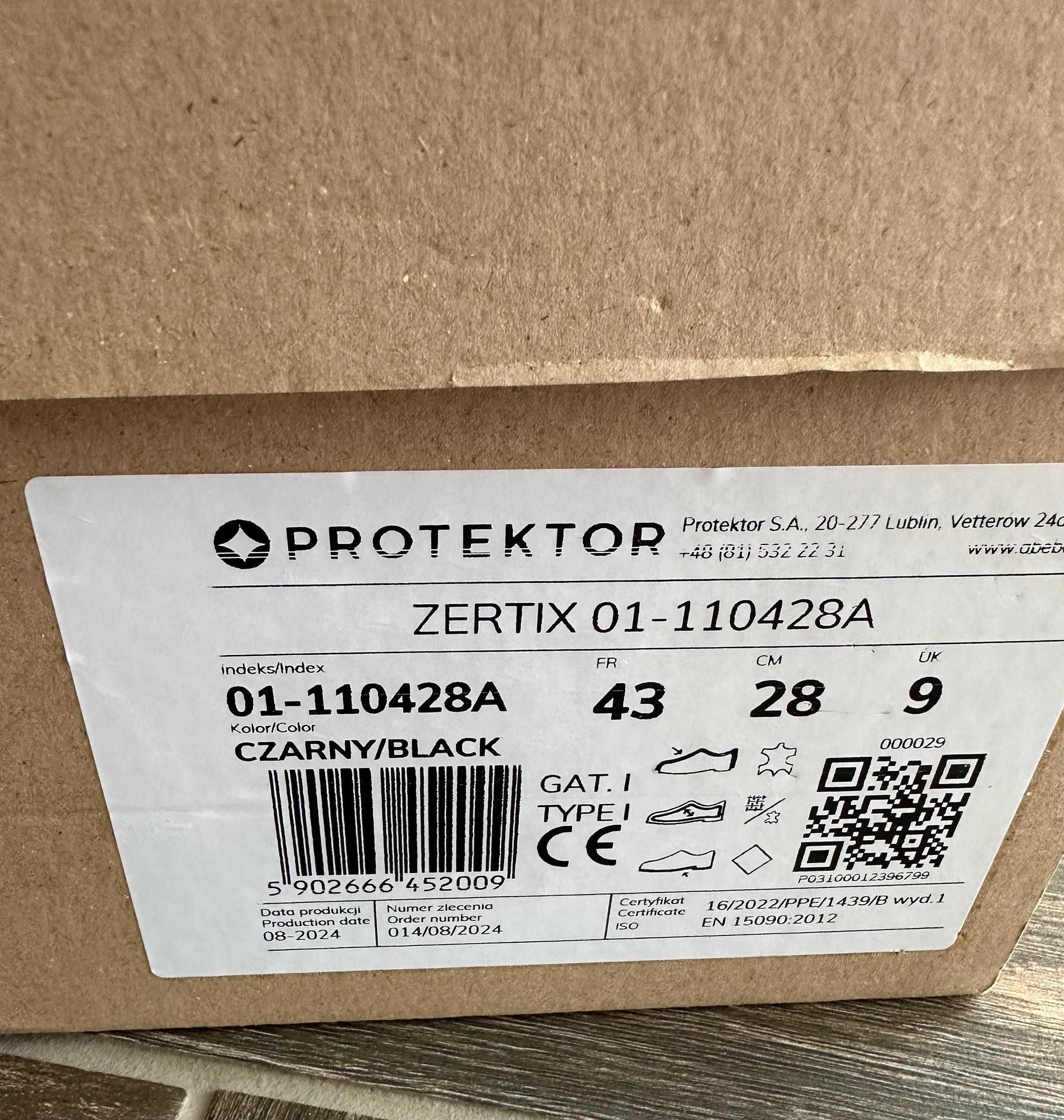 Buty / Trzewiki strażackie Protektor ZERTIX 01 - 110428A r. 43, F2A