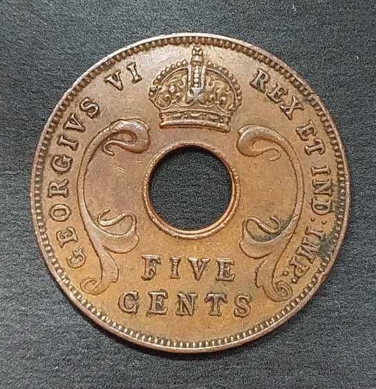 África Oriental 5 Cents - George VI 1942