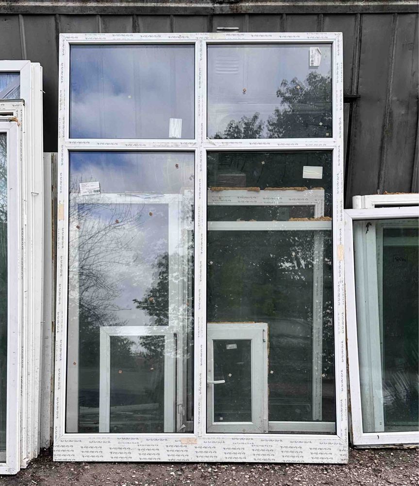 Вікно глухе 1770*2550мм Rehau з новобудови двухкамерне вітражне окно