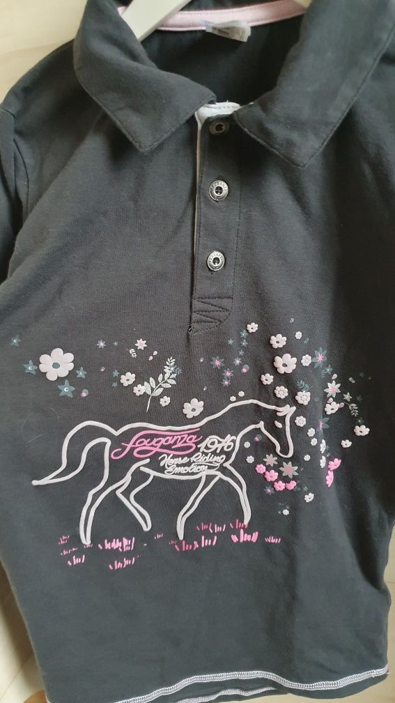 Koszulka polo do jazdy konnej  Fouganza 133/142