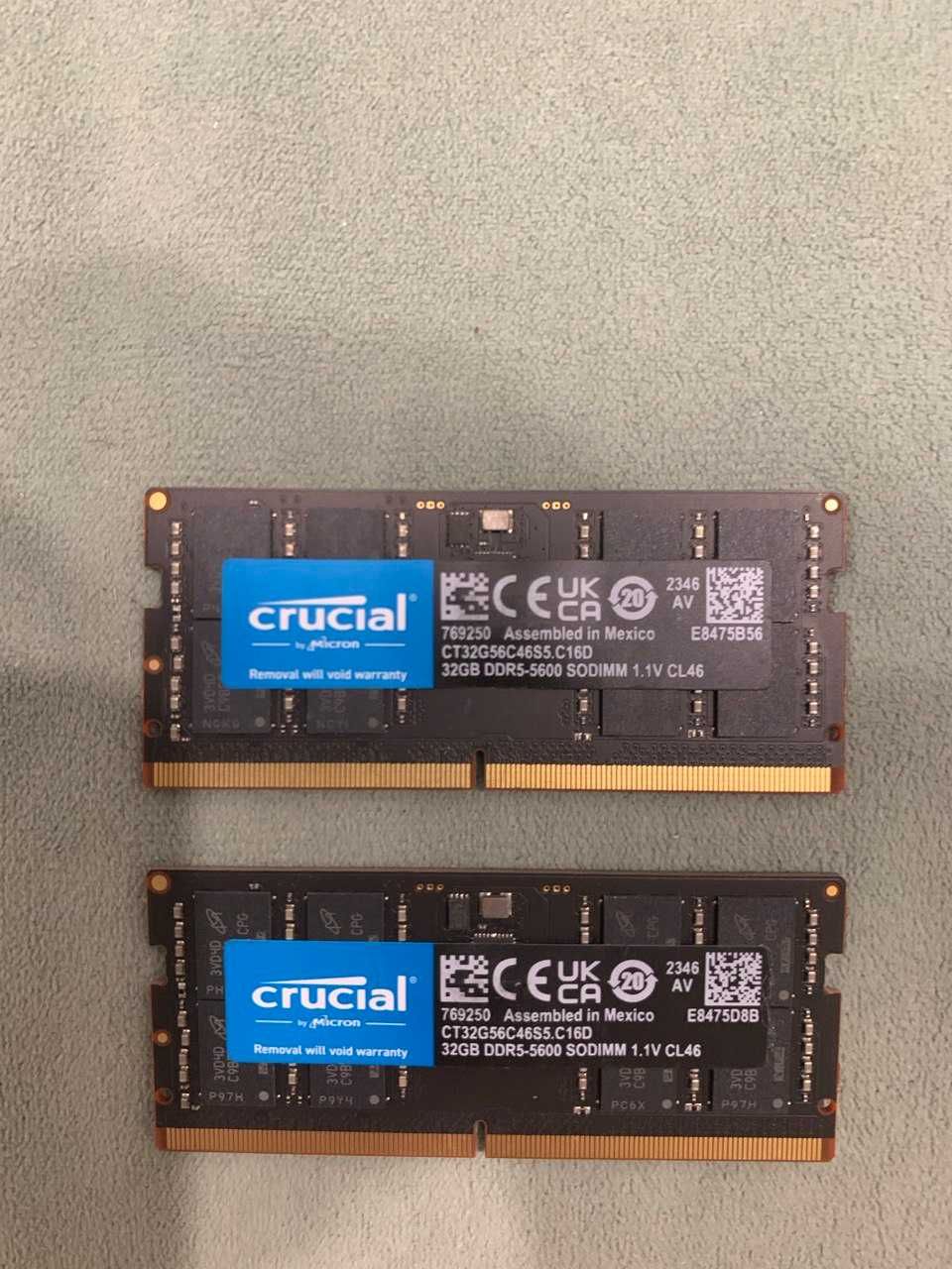 Пам'ять для ноутбука Crucial 32GB SO-DIMM DDR5 5600MHz (CT32G56C46S5)