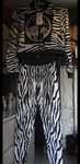 Dres damski  zebra rozm.M bialo czarny