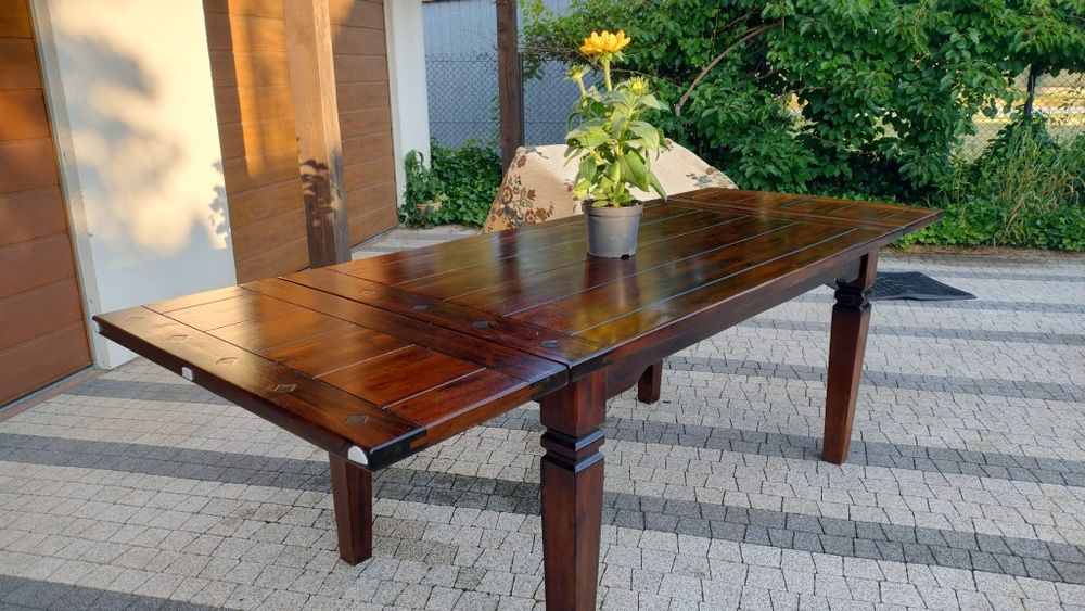 Stół rozkładany drewniany stylowy