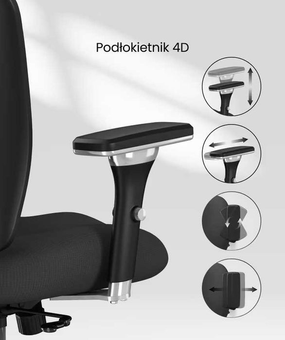 Nowy fotel biurowy /krzesło komputerowe /227kg /C3 / regulowany !K511!