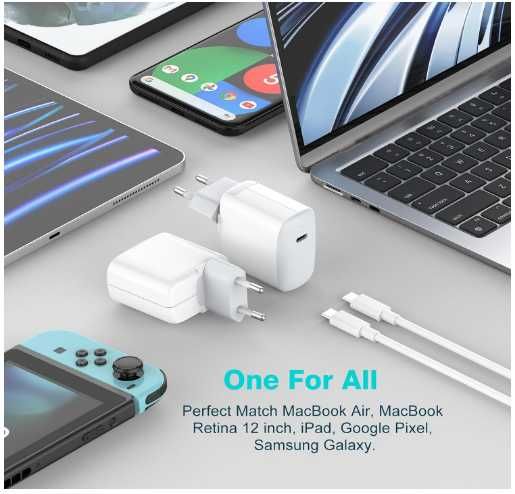 IFEART Ładowarka 30W USB C kompatybilna z MacBook, iPad Pro, Switch