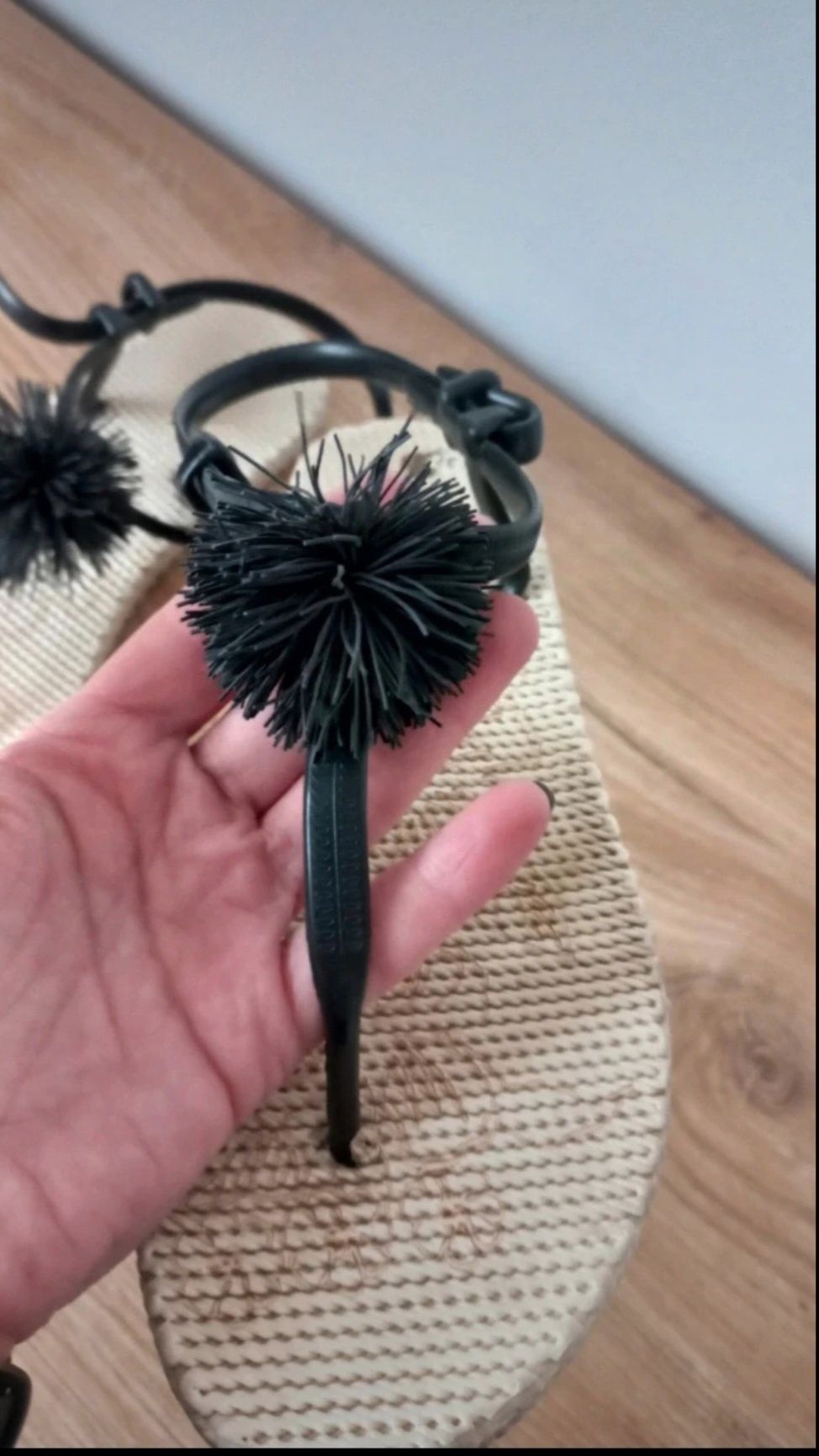 Sandałki damskie japonki rozmiar 37 buty na lato