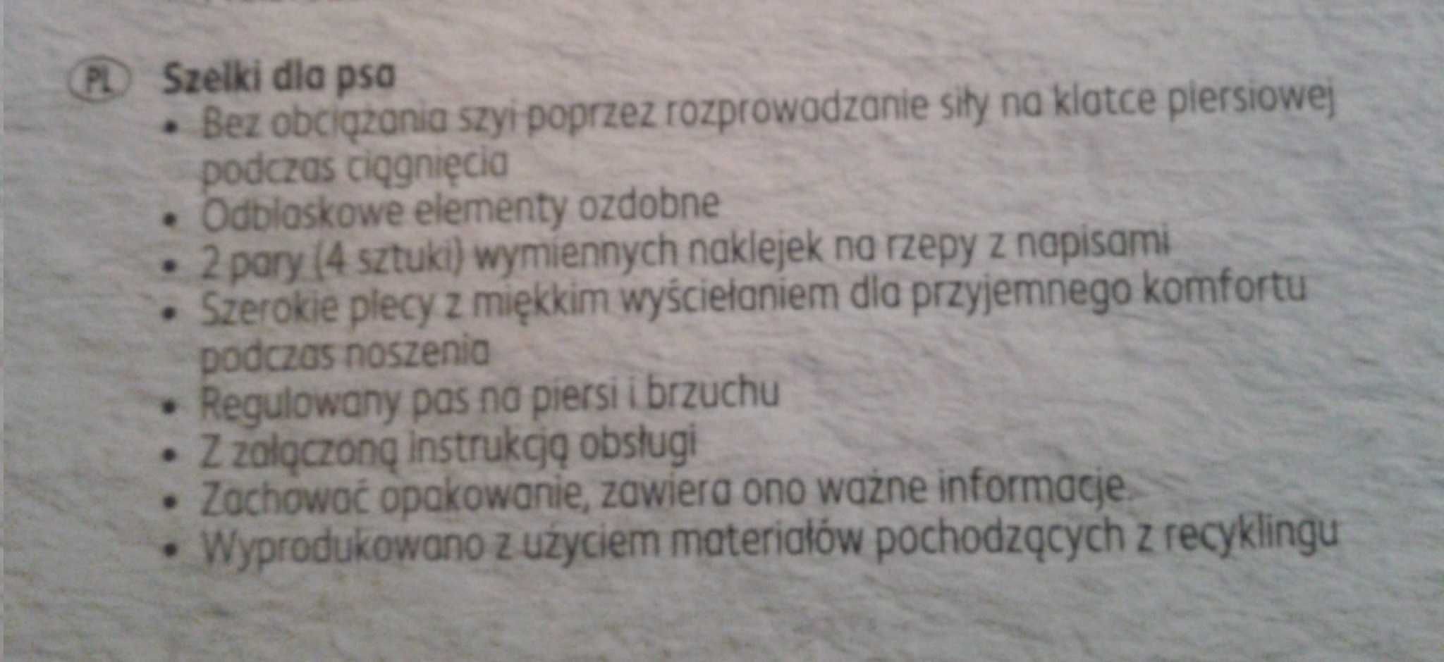 SZELKI dla małego psa bezuciskowe miękkie regulowane z odblaskami S