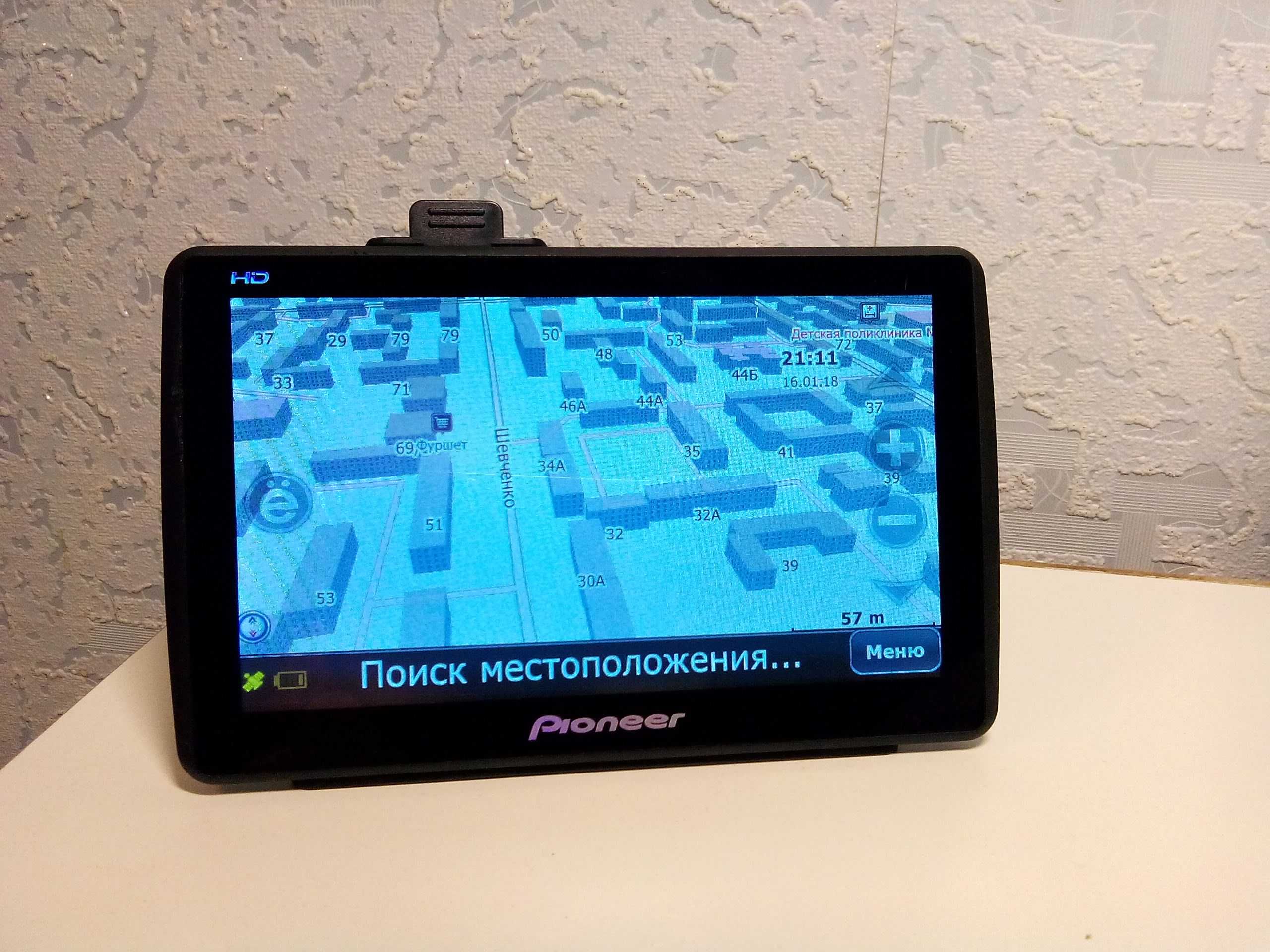 Грузовой TIR Pioneer 7 навигатор +регистратор. IGO Европа. Карты 2025г