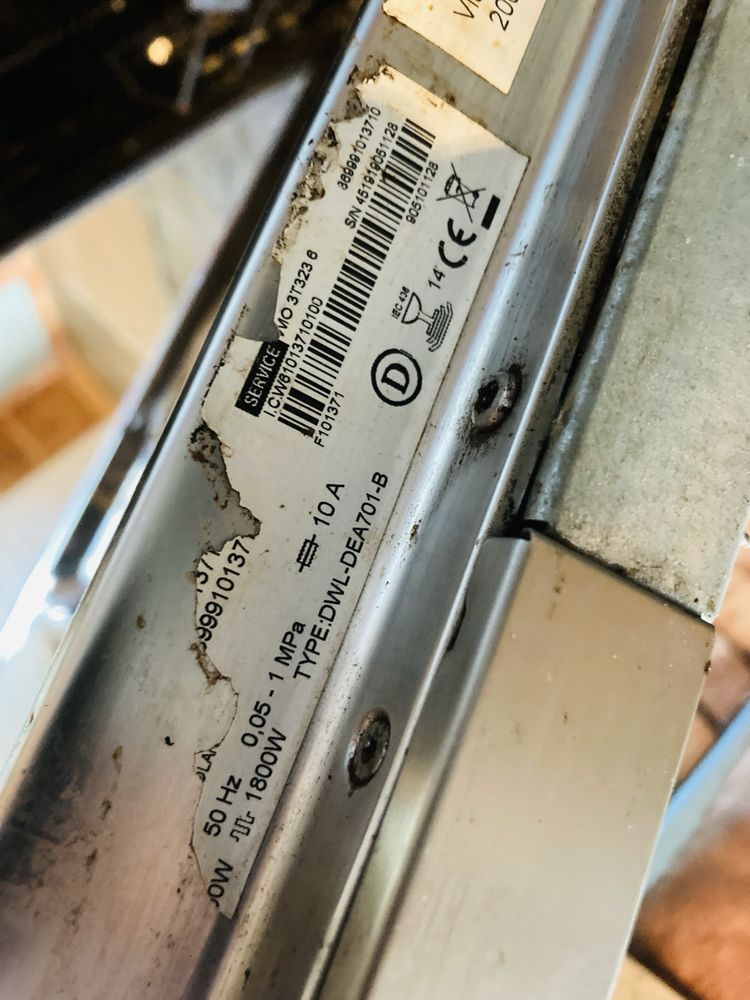 Zmywarka Whirlpool model WIO3T3236 typ DWL-DEA701-B